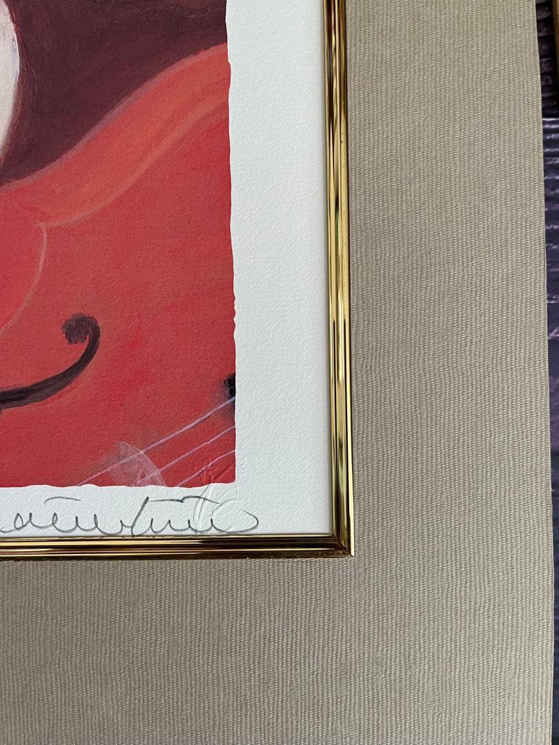 限定版画　額入り　エディション番号、証明書.直筆サイン19/140 ジニー・キム