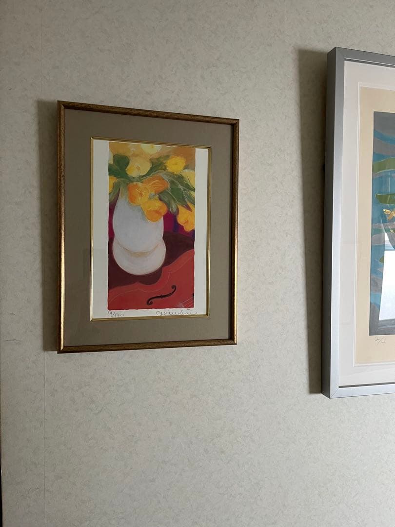 限定版画　額入り　エディション番号、証明書.直筆サイン19/140 ジニー・キム