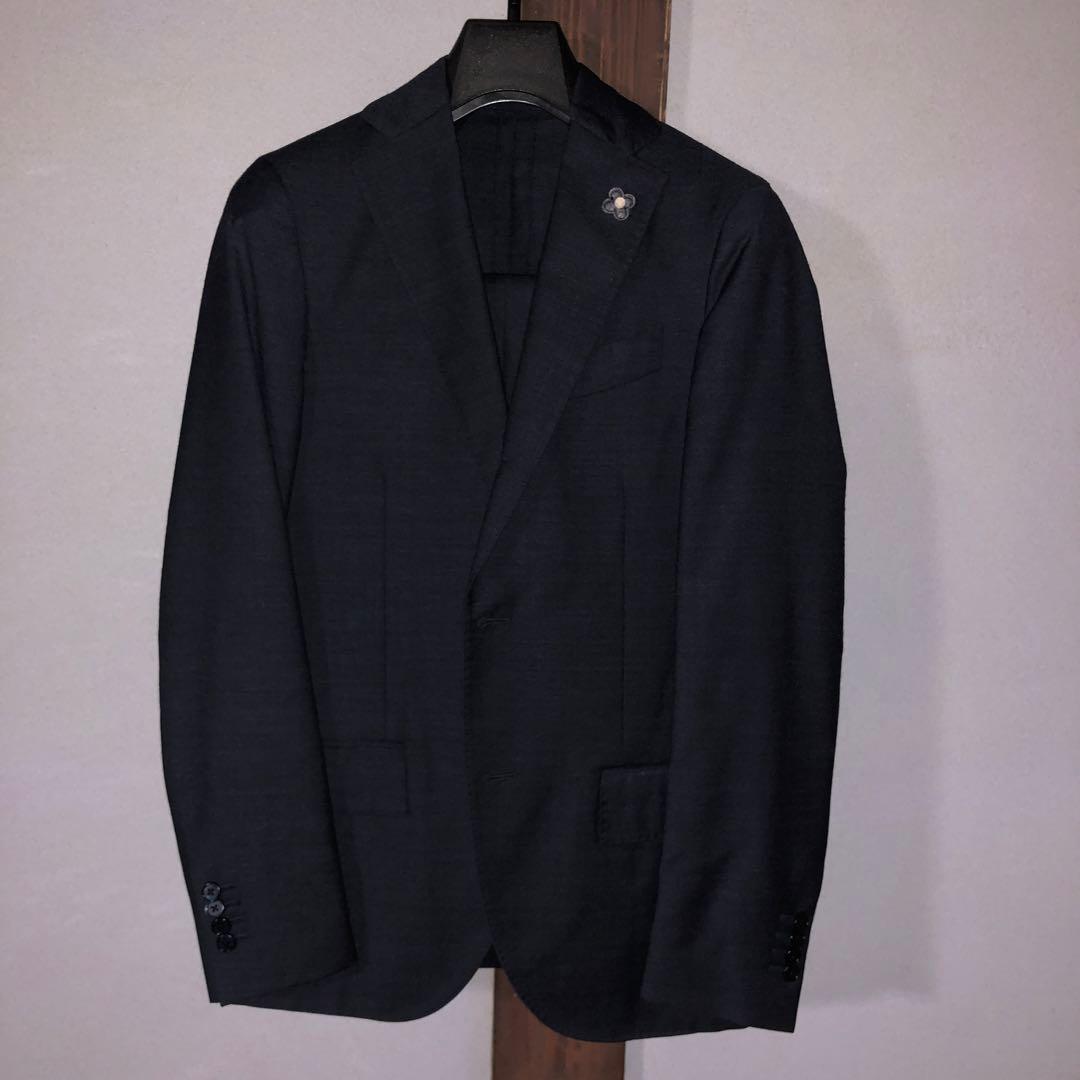 LARDINI ネイビーモヘアスーツ 42