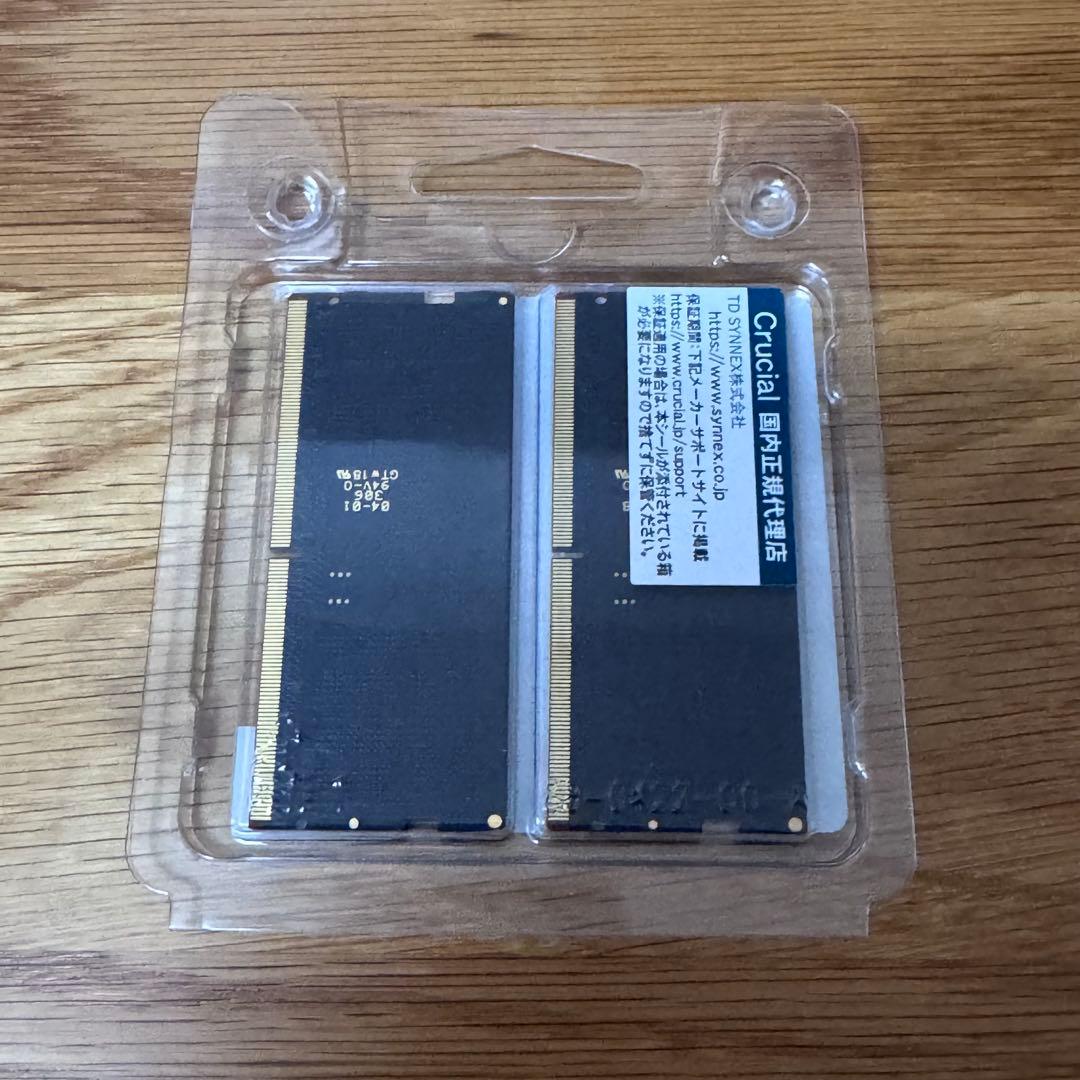 メモリー Crucial DDR5-4800 SODIMM 32GB (16GB x 2)