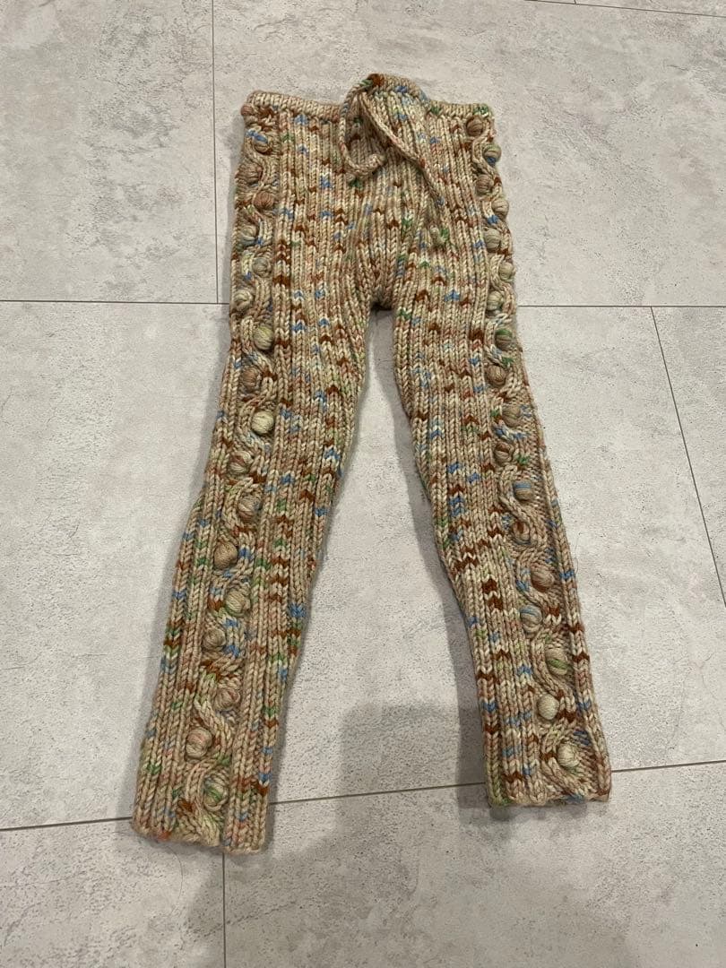 kalinka ケーブル編みウールパンツ 2Y