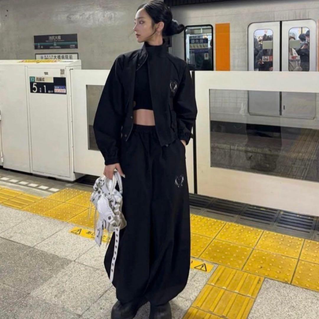 パンツ melt the lady gothic wide pants black