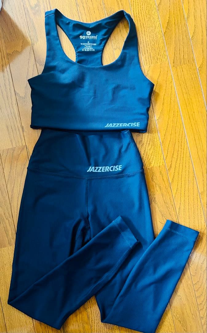 美品 JAZZERCIZE スポーツウェアセット ネイビー