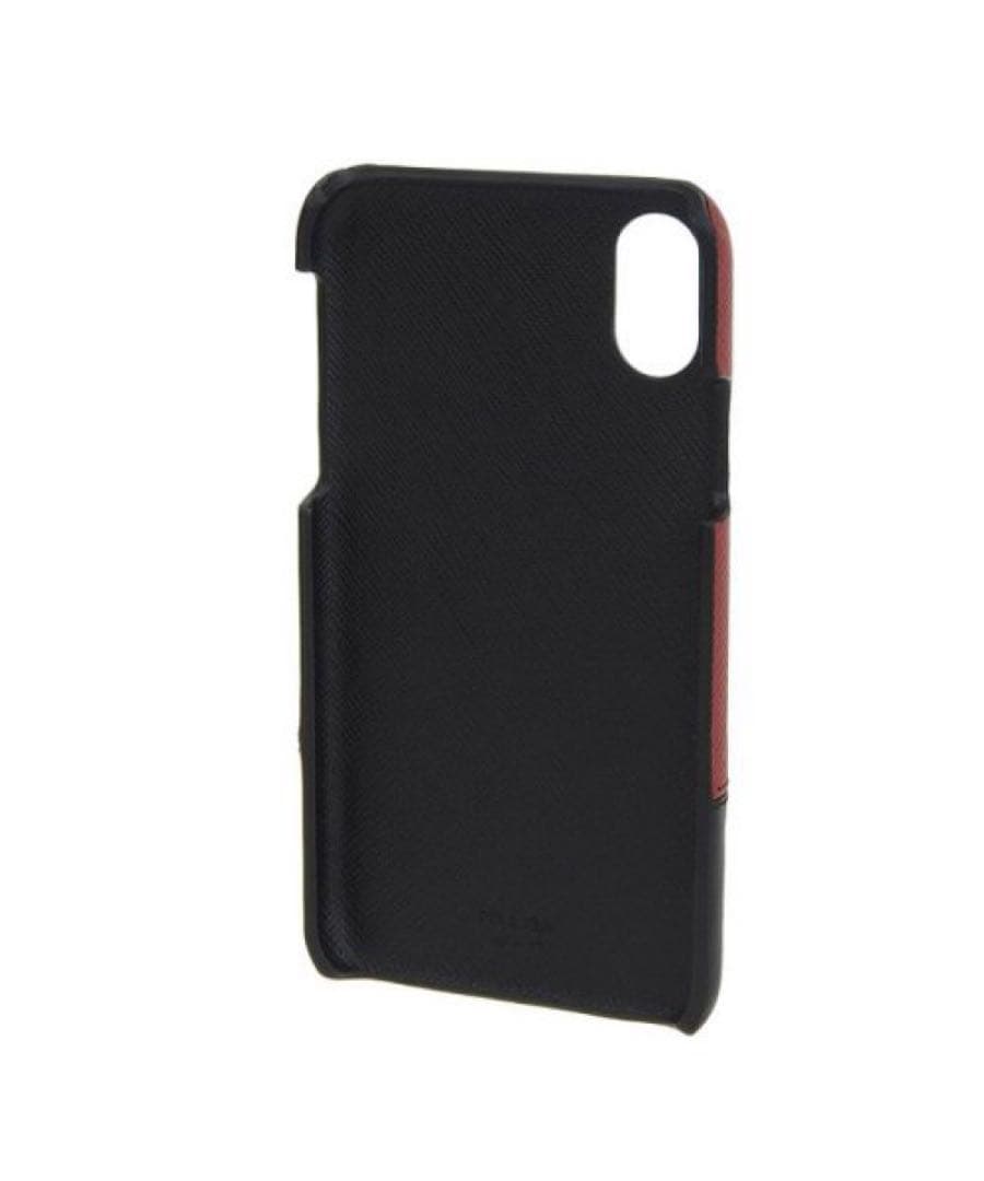 PRADA サフィアーノレザー iPhoneケース 赤黒