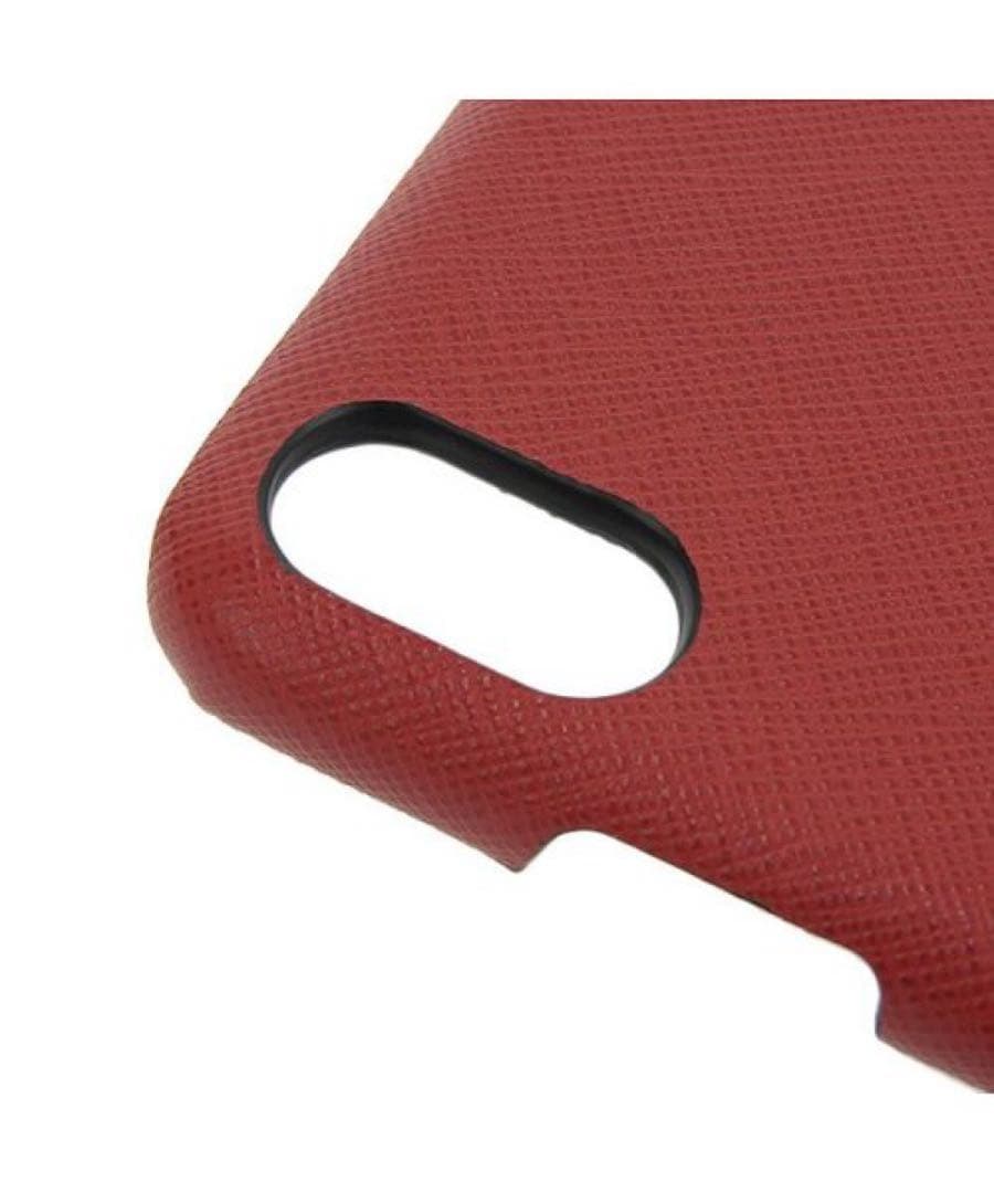 PRADA サフィアーノレザー iPhoneケース 赤黒
