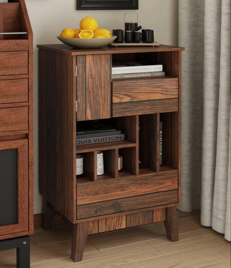 木製キャビネット 引き出し付 幅50cm x 奥行40cm x 高さ80cm