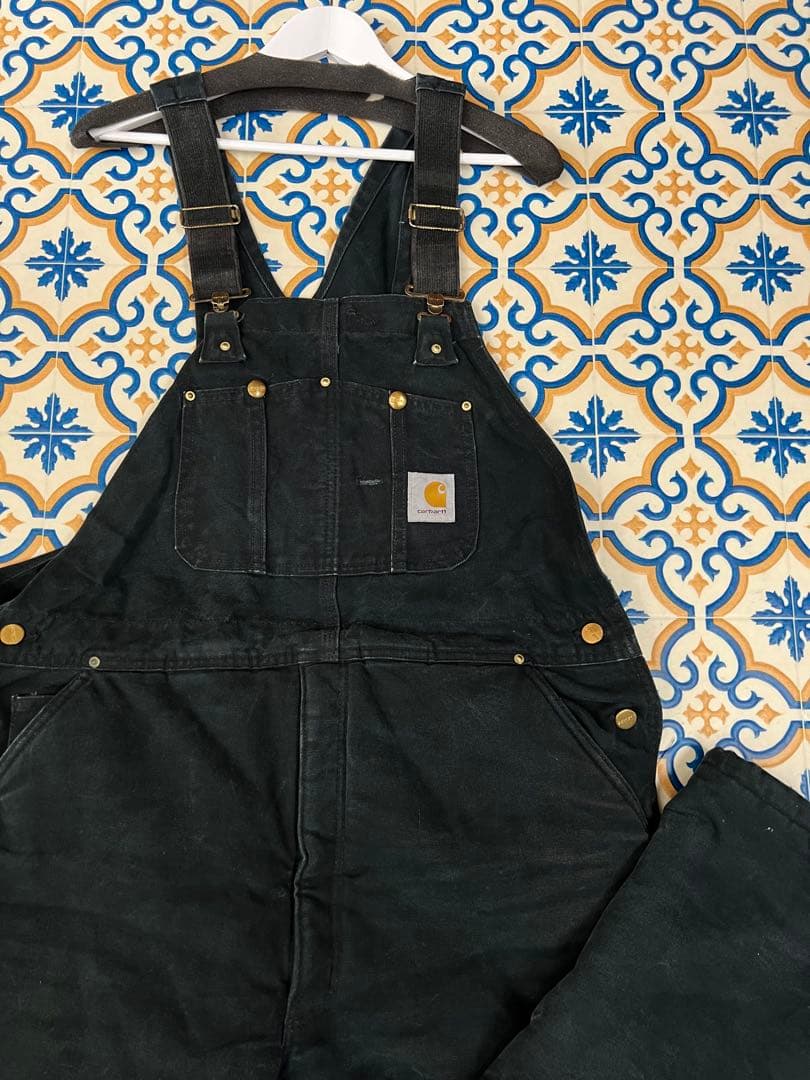 USA製 輸入古着 Carhartt ブラックオーバーオール
