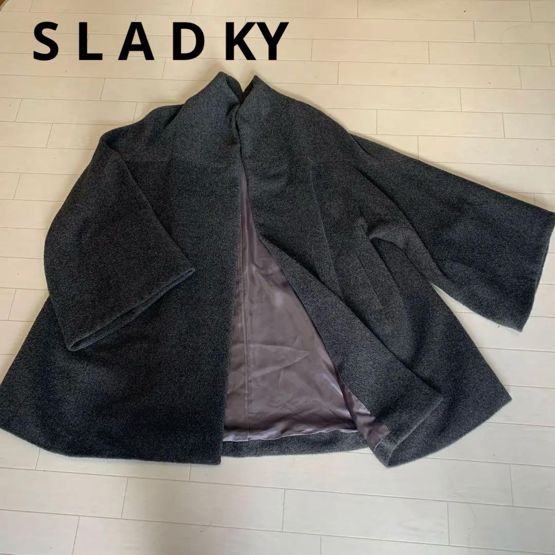 SLADKY 和装スラドキー mima 女優コート アルパカ70%ウール30%