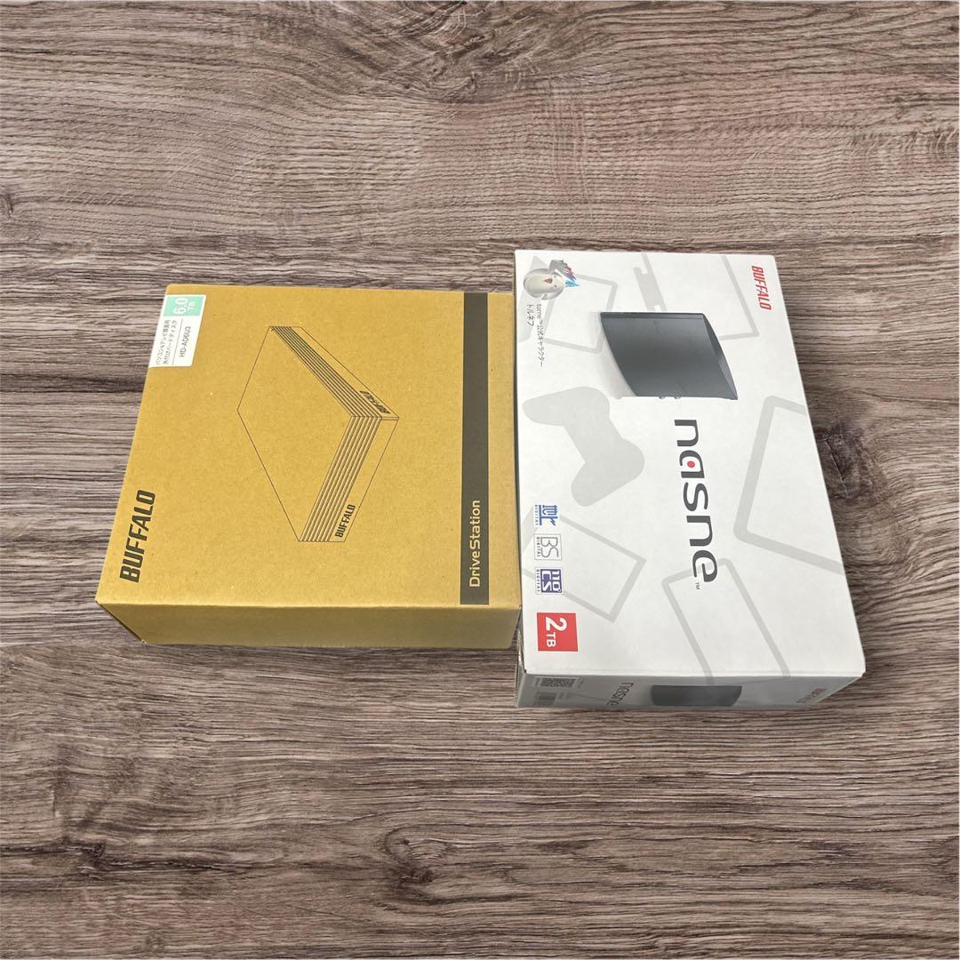 BUFFALO nasne 2TB + 外付けHDD 6TB