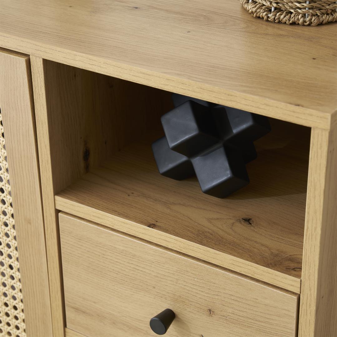 キャビネット サイドボード チェストラタン調 ラタン風 幅60cm 収納棚