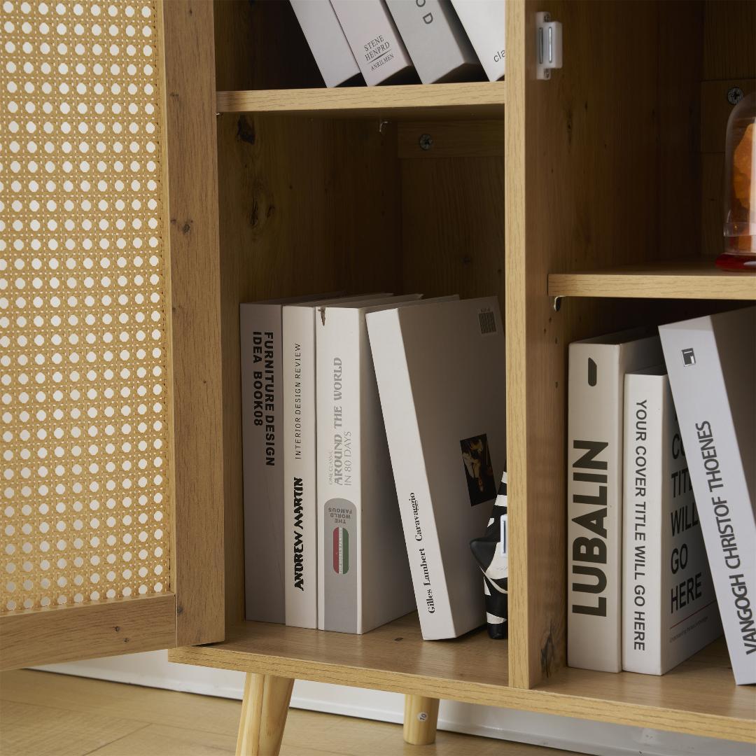 キャビネット サイドボード チェストラタン調 ラタン風 幅60cm 収納棚