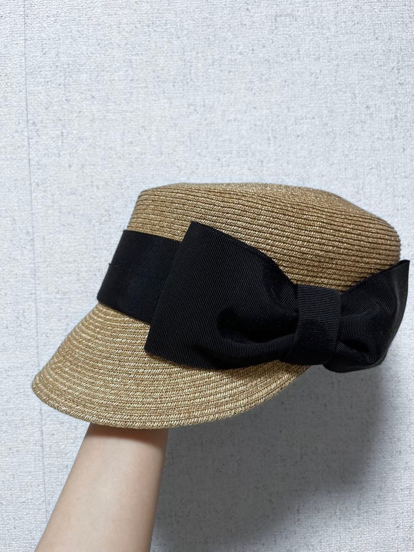 【ca4la】リボン付きキャスケット