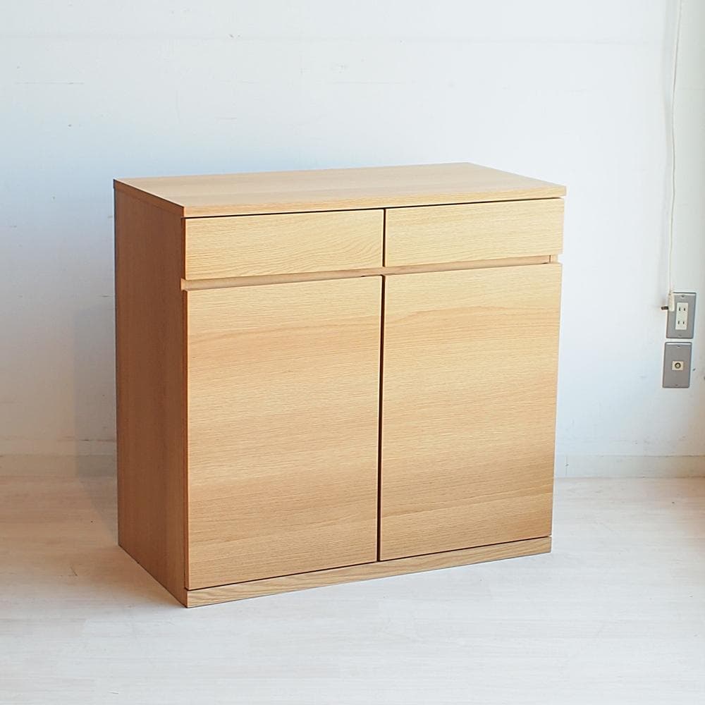 無印良品/MUJI 無印良品　木製キャビネット　木扉　オーク材突板