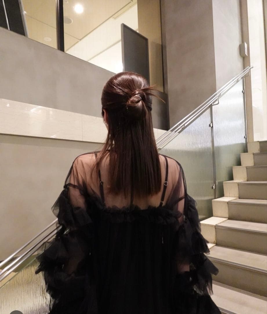 オールインワン×デコラティブチュールトップス　アンドレスド　セットアップ