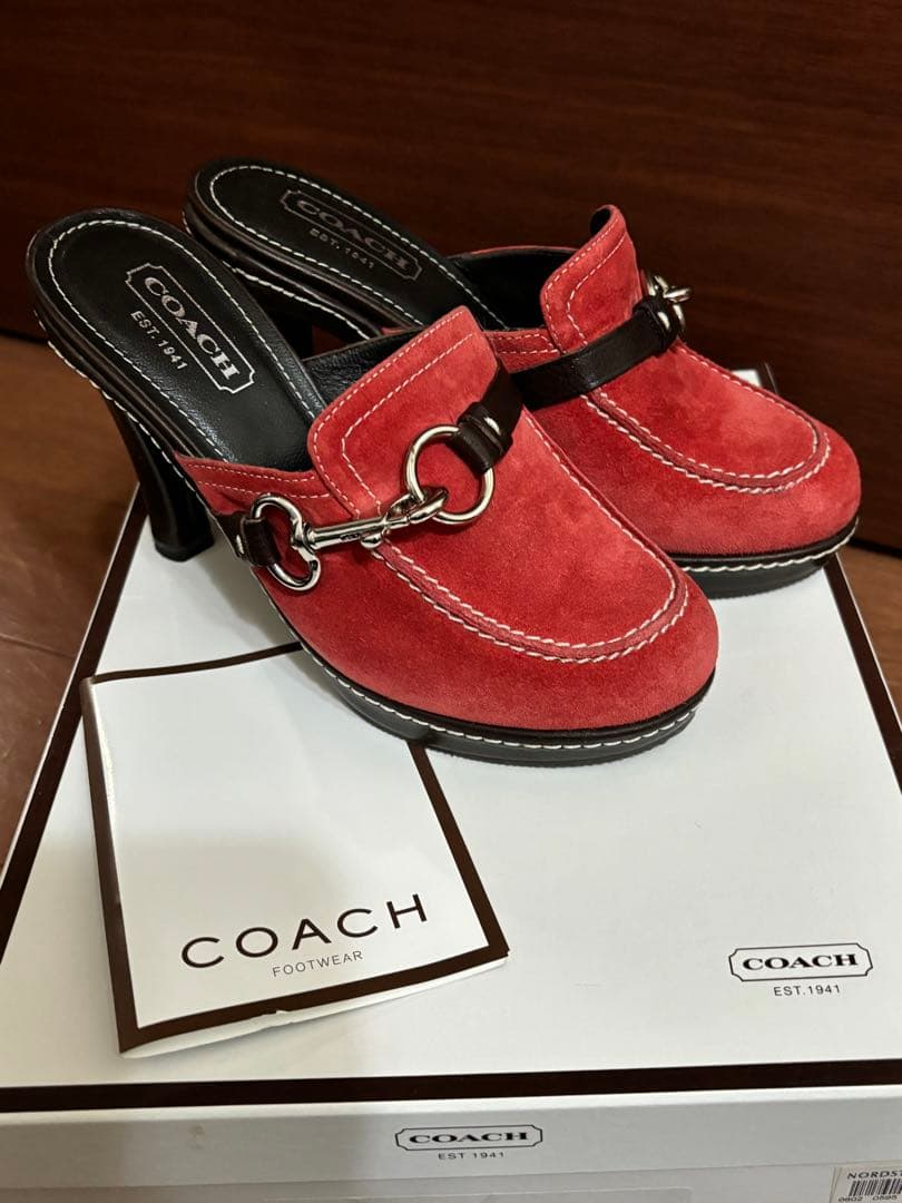 KANAKO　新品未使用　COACH　ミュール　スエード　本革包み