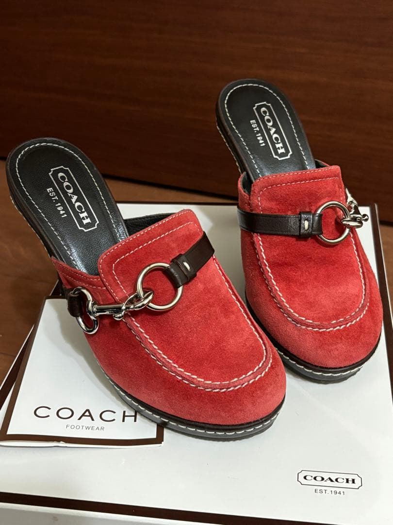 KANAKO　新品未使用　COACH　ミュール　スエード　本革包み