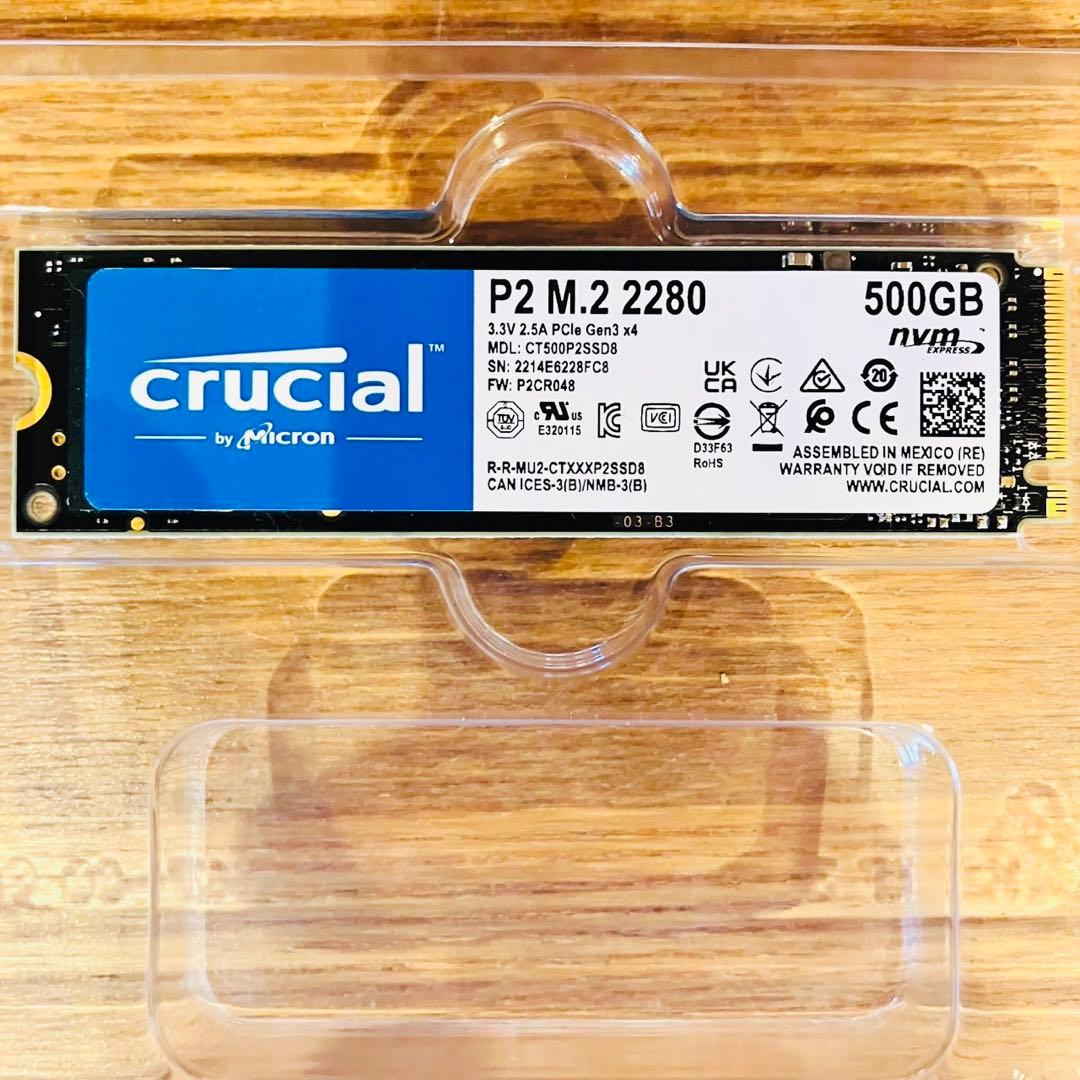 メモリー crucial CT500P2SSD8 NVMe 2280 M.2 SSD