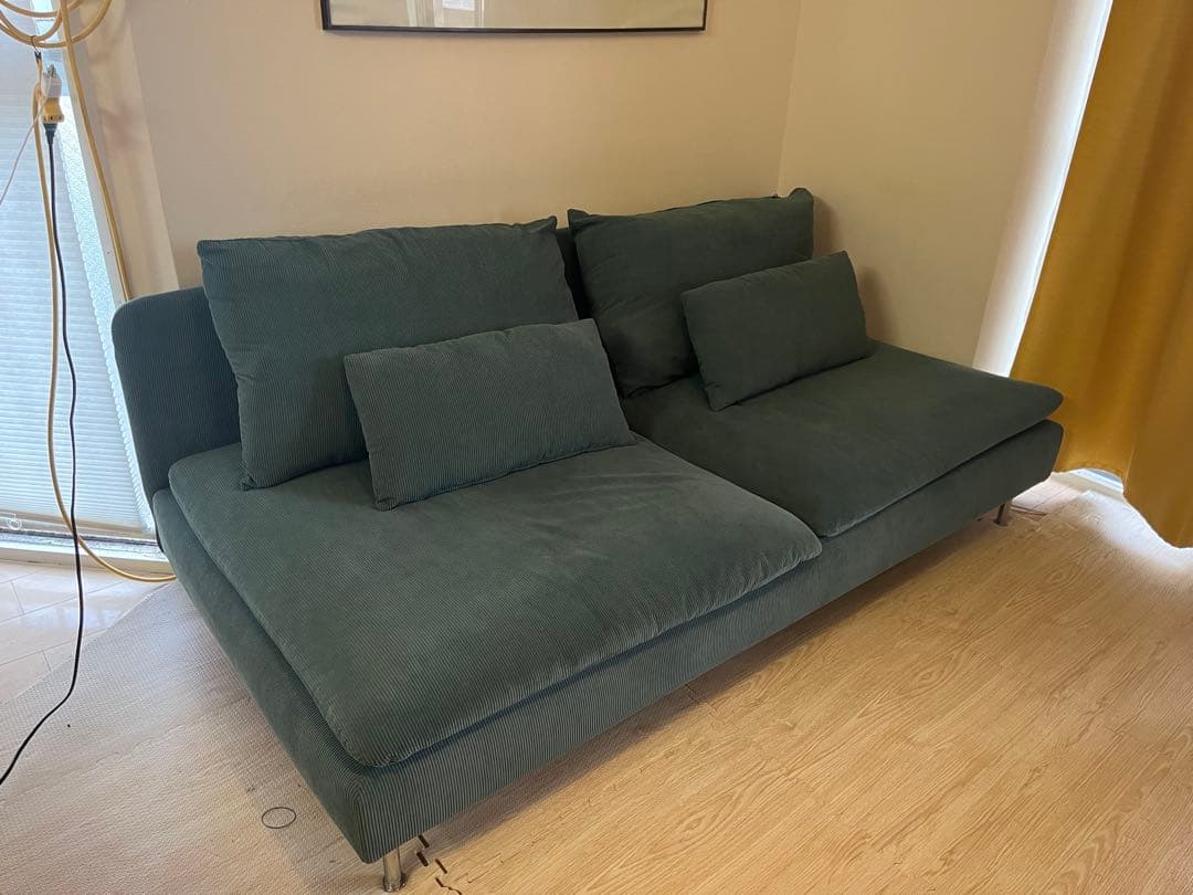 直接引き取り希望　【IKEA】SÖDERHAMNソーデルハムン　グレーターコイズ