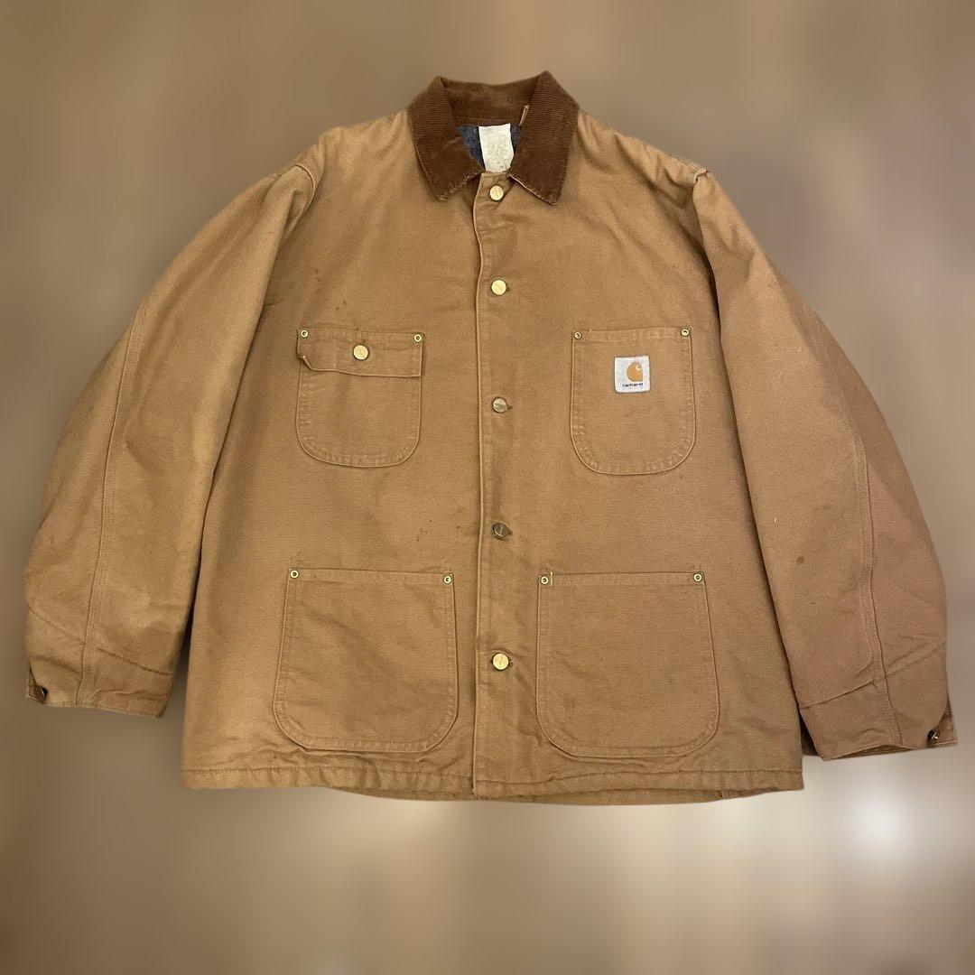Carhartt ブラウン ダック カバーオール チョアコート 6BLC デニム