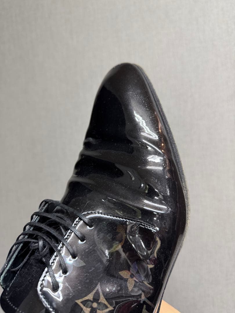 ルイヴィトン LVヴァンドームラインパテントレザーブラックモノグラム