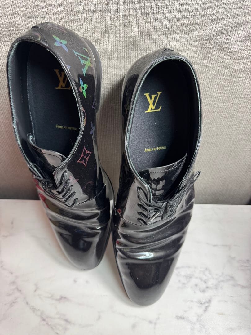 ルイヴィトン LVヴァンドームラインパテントレザーブラックモノグラム