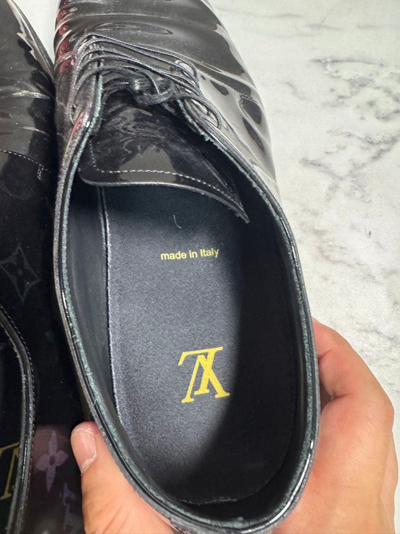 ルイヴィトン LVヴァンドームラインパテントレザーブラックモノグラム