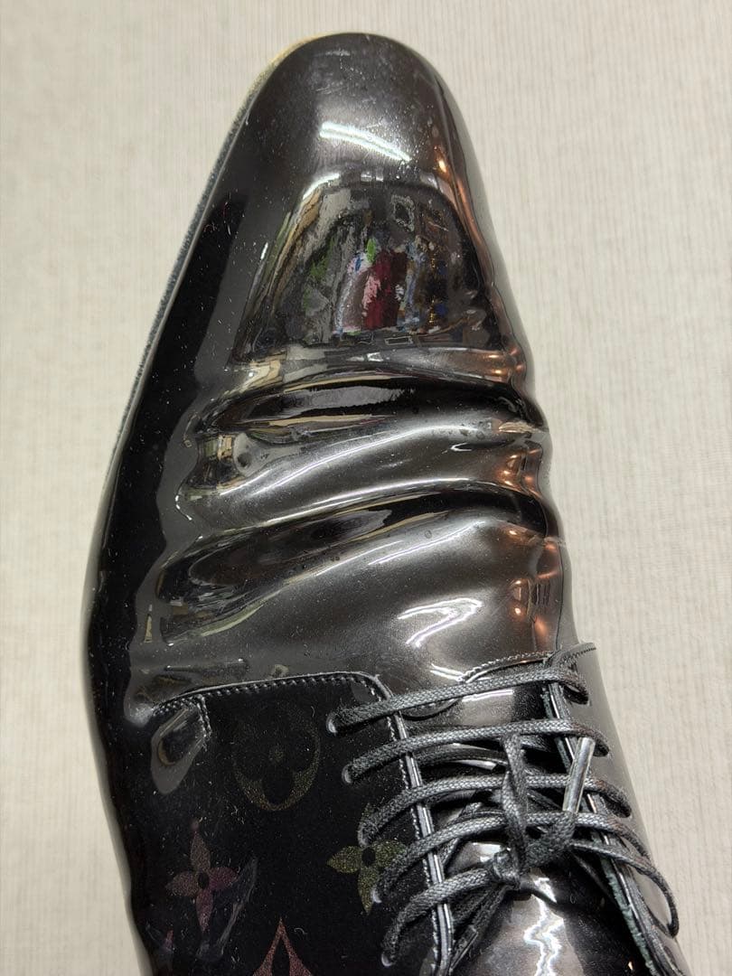 ルイヴィトン LVヴァンドームラインパテントレザーブラックモノグラム