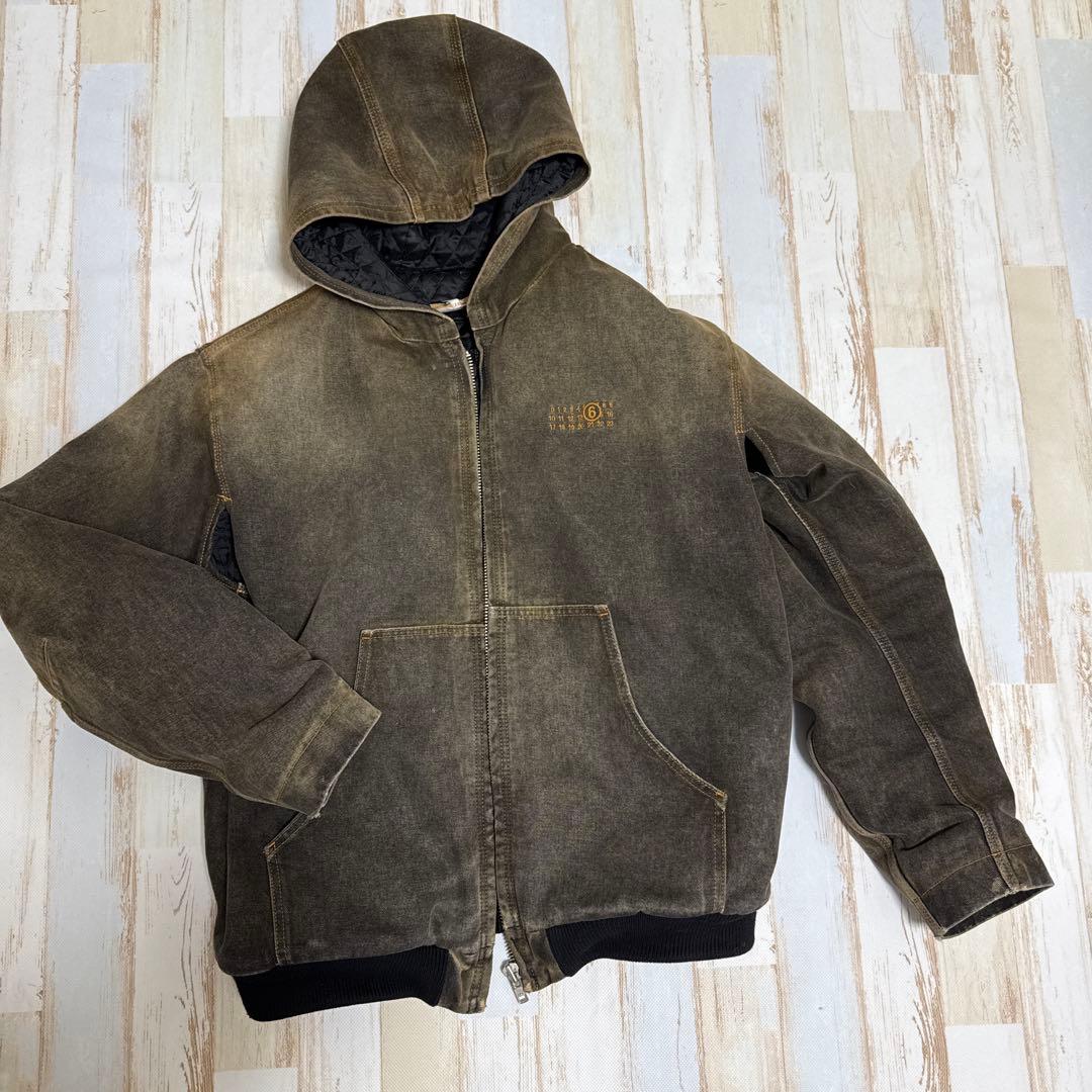 MM6 フード付きダークブラウンジャンパー サイズ44 井上