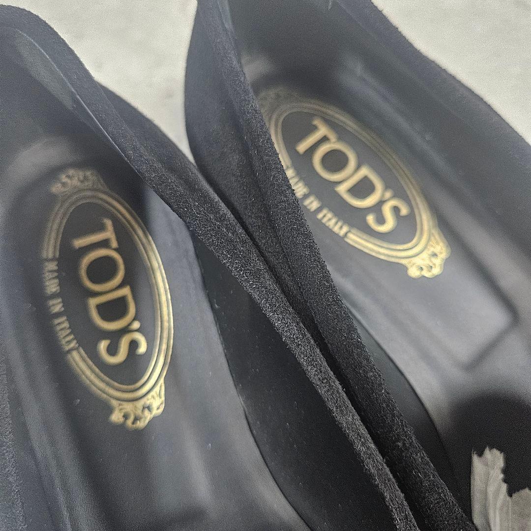 cha.様❣️専用 TOD'S ローファー スエード ブラック 金バックル
