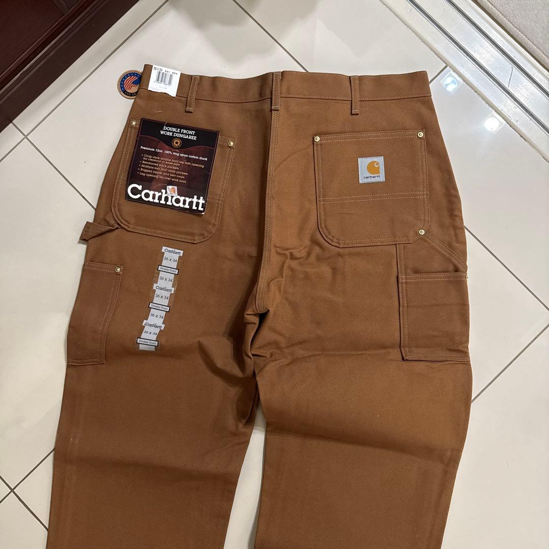00's Carhartt ダブルニーペインターパンツ BRN w36 タグ付き