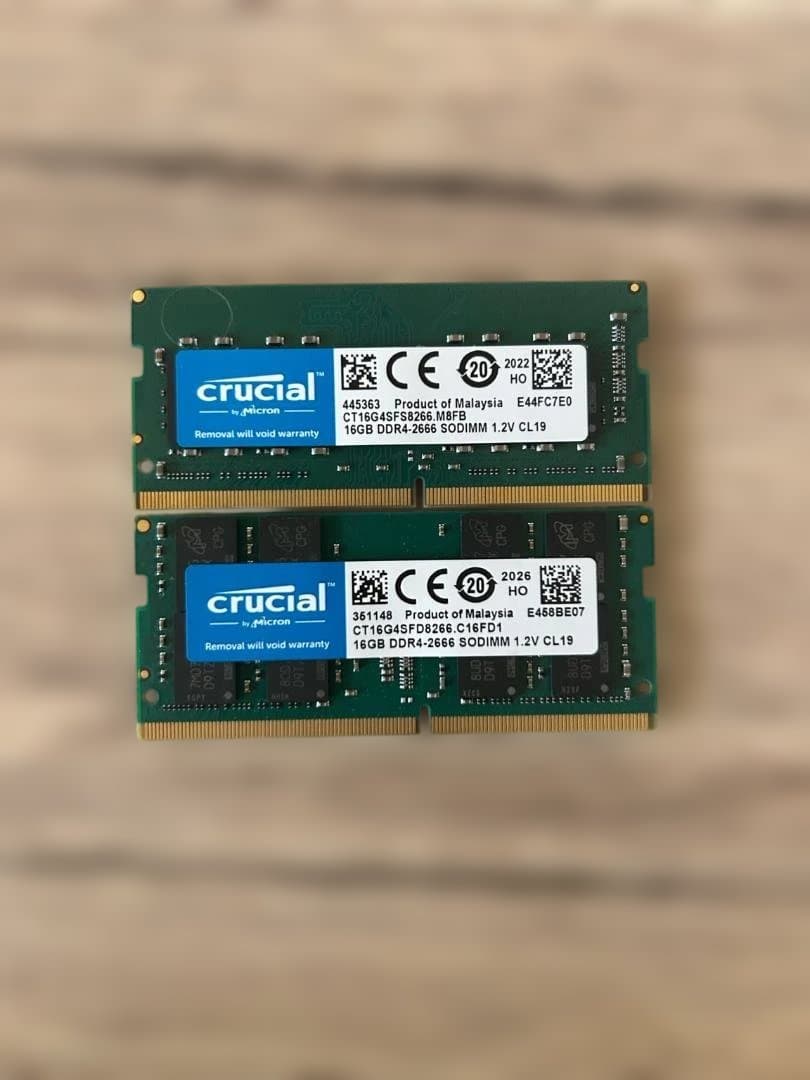Crucial DDR4 16GB×2 ノート用 PC4-21300