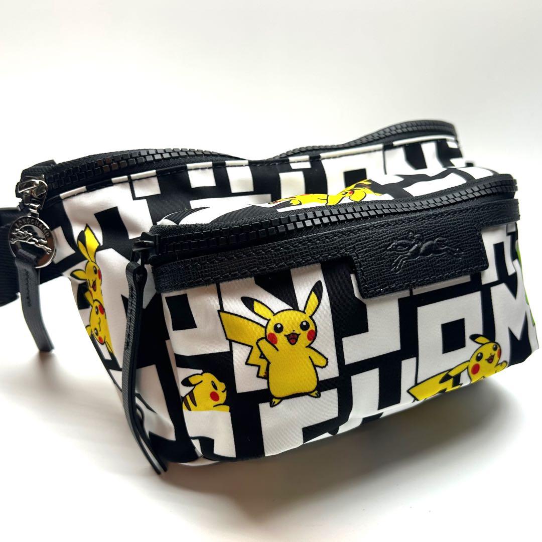 ★極美品★ロンシャン ポケモンコラボ ボディバッグ 斜め掛け ナイロン レザー