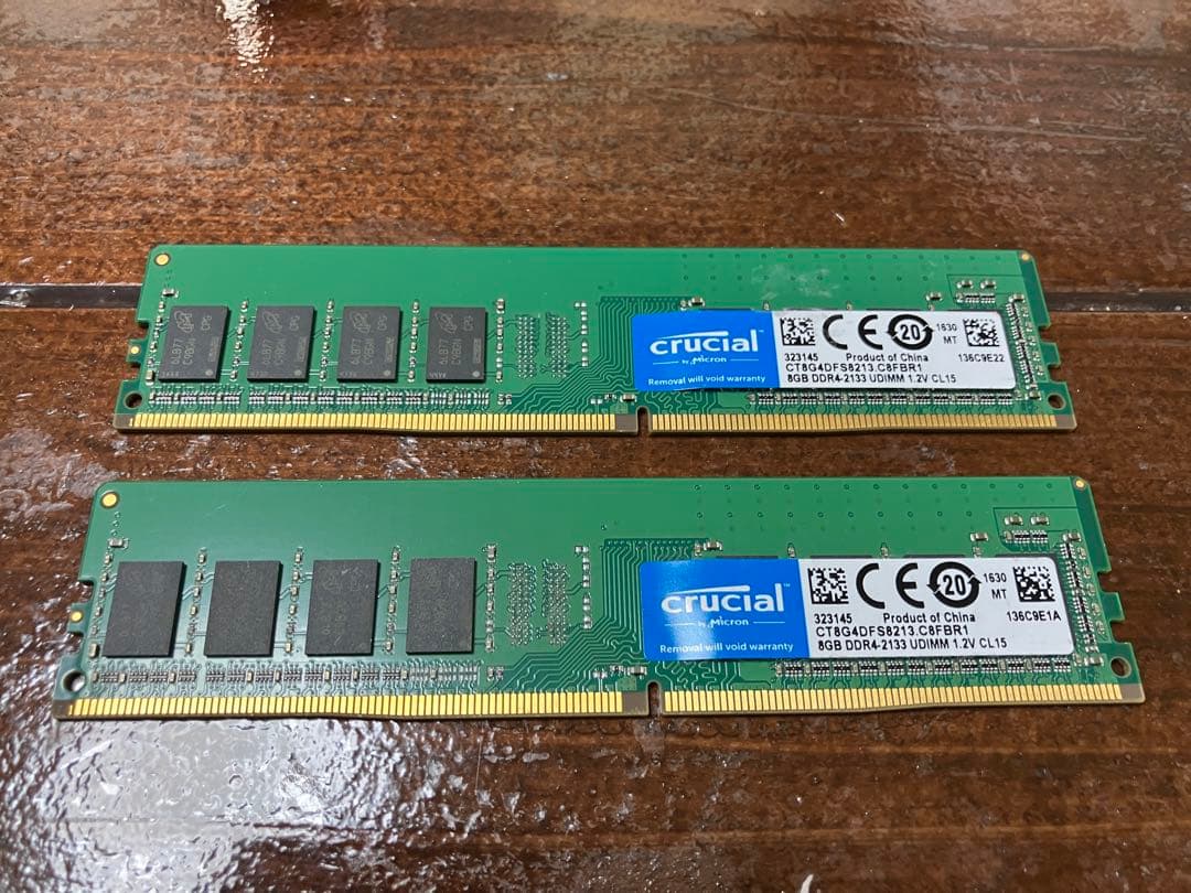 Crucial 8GB✖︎2 (16GB) DDR4-2133 メモリ