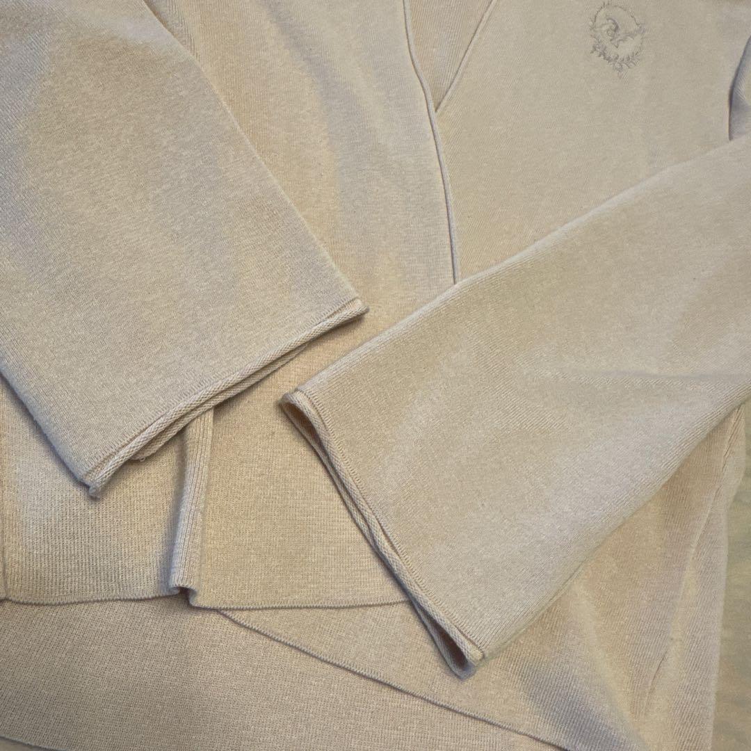 FOXEY フード付きピンクベージュニットパーカー４２サイズ中古