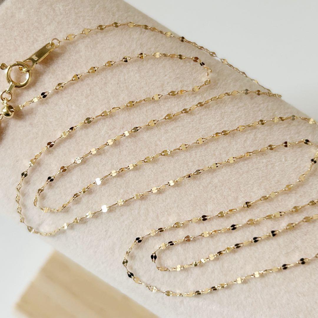 新品 高品質 日本製 K18 ネックレス 60cm アジャスター