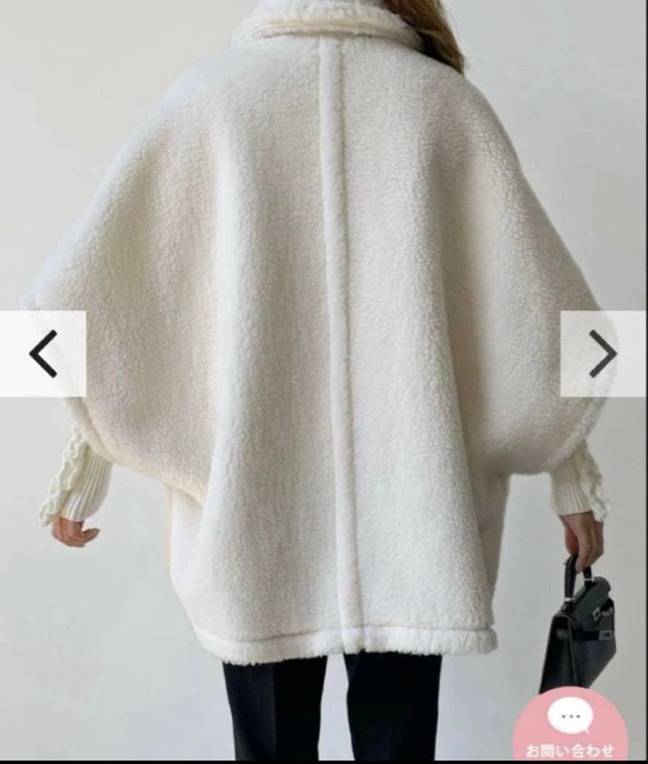 バースデーバッシュ　ホワイト ポンチョ　ボアコート