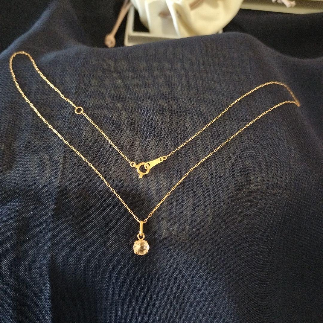 AB SHOP様☆[K18]YG ホワイトトパーズネックレス