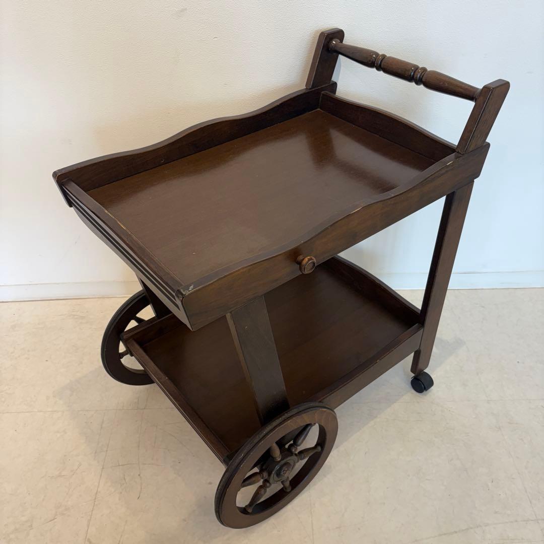 karimoku カリモク キッチンワゴン 車輪 コロニアル アンティーク