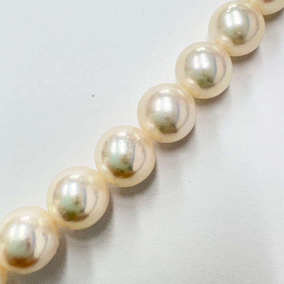 ♦︎近鉄百貨店購入 パールネックレス 8〜8.5mm 50珠 留め具シルバー 箱付