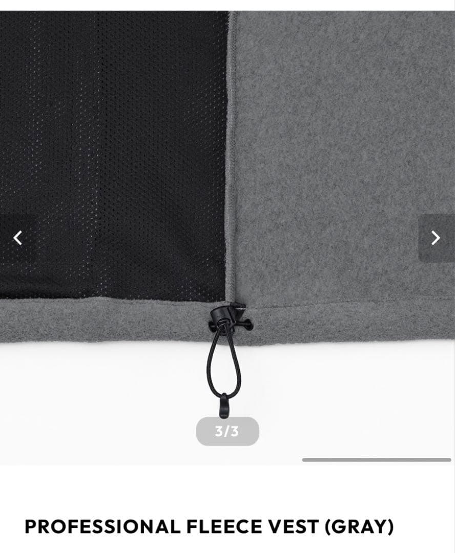 The Ennoy PROFESSIONAL FLEECE VEST グレー