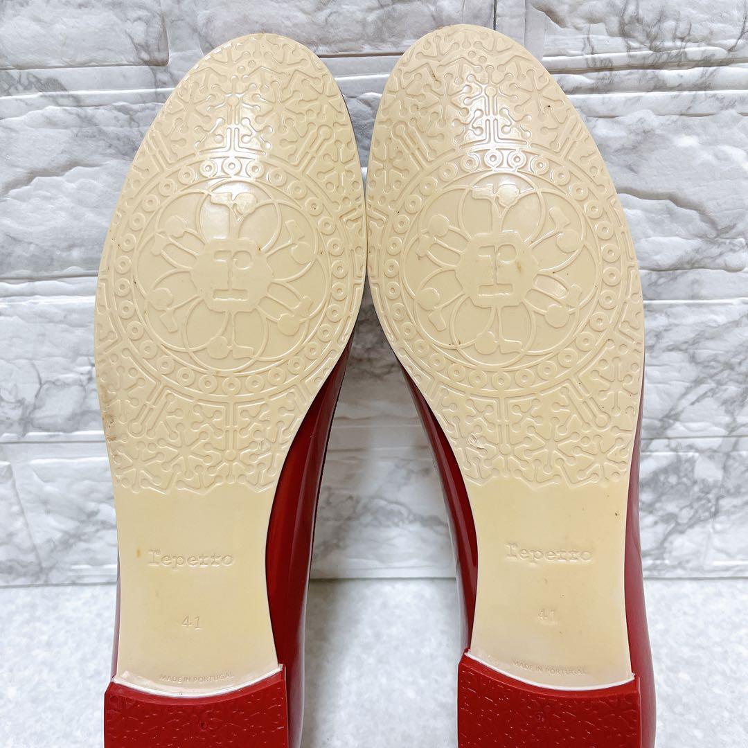 ⭐未使用級⭐レペット パンプス エナメル フラットシューズ 赤 26㎝