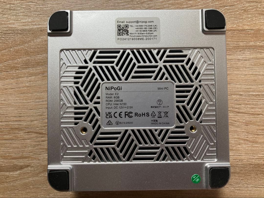 Y*ん様 NiPoGi E2-N150 2025年新型モデル ミニPC