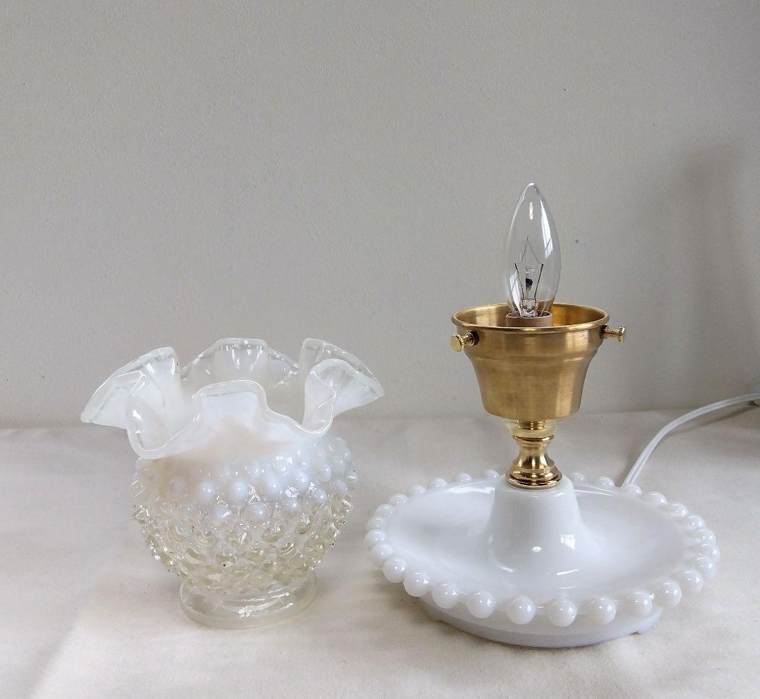 VTG フェントン フレンチ オパールセント ホブネイル ランプ