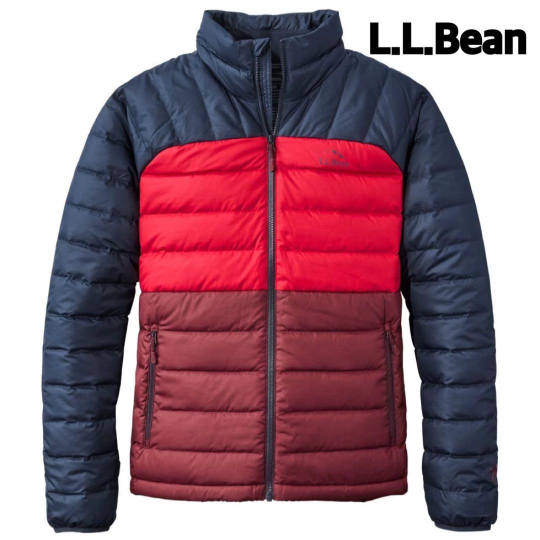 新品 エルエルビーン メンズビーンズダウンジャケットカラーブロック