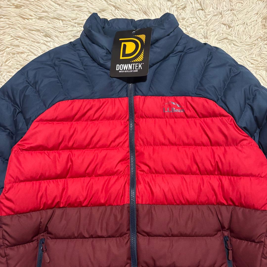 新品 エルエルビーン メンズビーンズダウンジャケットカラーブロック