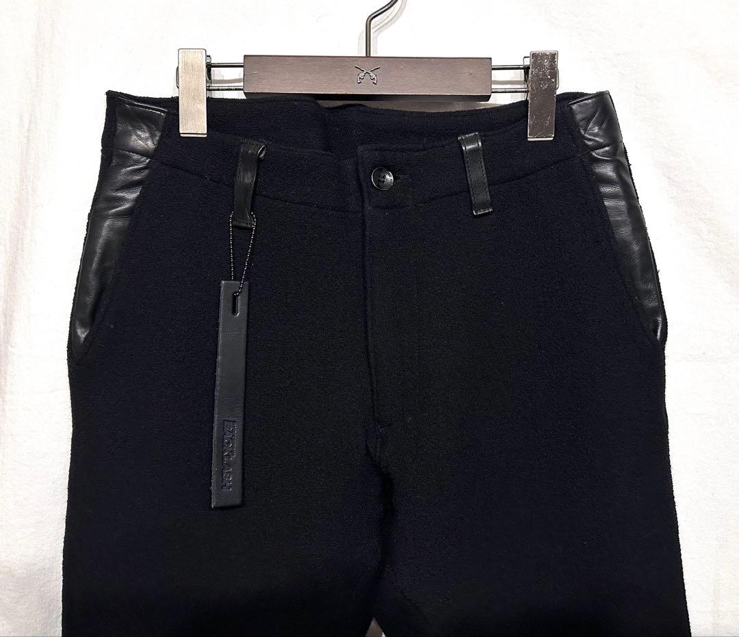 BACKLASHウールストレッチスラックスパンツ/バックラッシュレザーサルエル