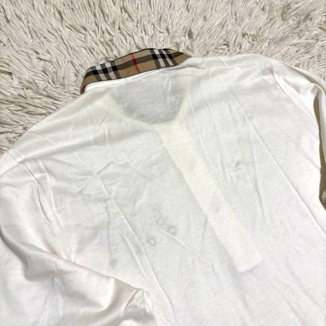 ジョー様 バーバリー ポロシャツ 長袖 ノバチェック 金ボタン 大きいサイズ