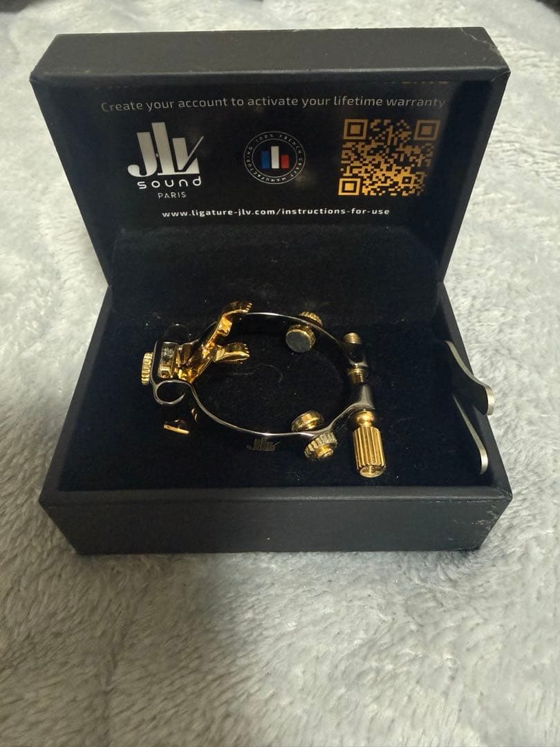 JLV ソプラノサックス用リガチャー　プラチナメッキ