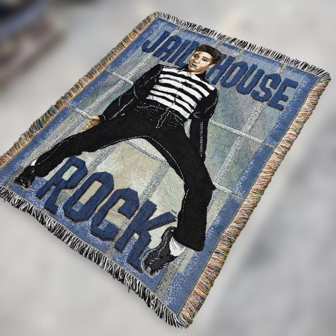 エルビスプレスリー　ブランケット　マルチカバー　ソファカバー　ラグ155x113