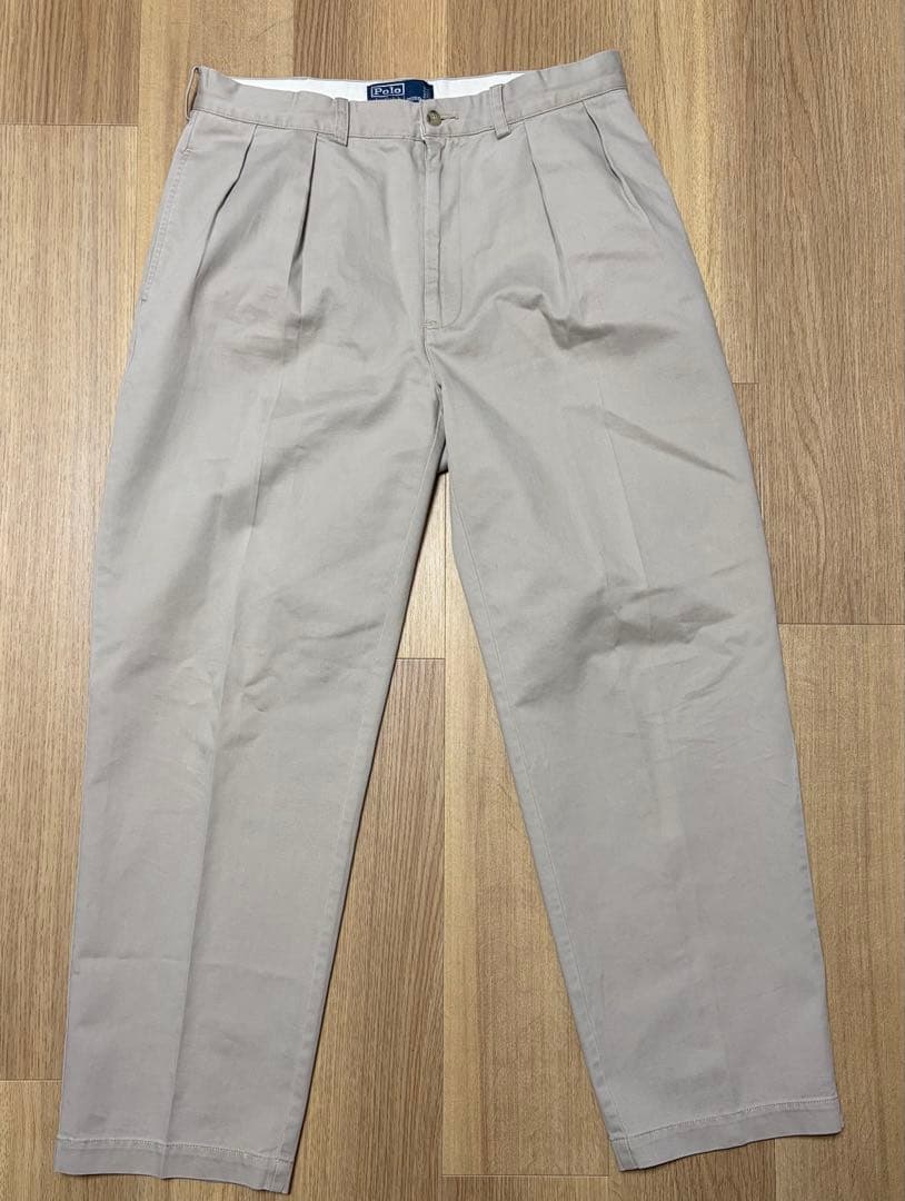 90s ポロ ラルフローレン ポロチノ 34 Andrew アンドリューパンツ